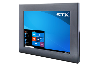 X7600 Industrial Panel Monitor - Front View - Matte Black Finish