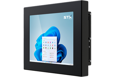 X7600 Industrial Panel PC - Rear View - Matte Black Finish